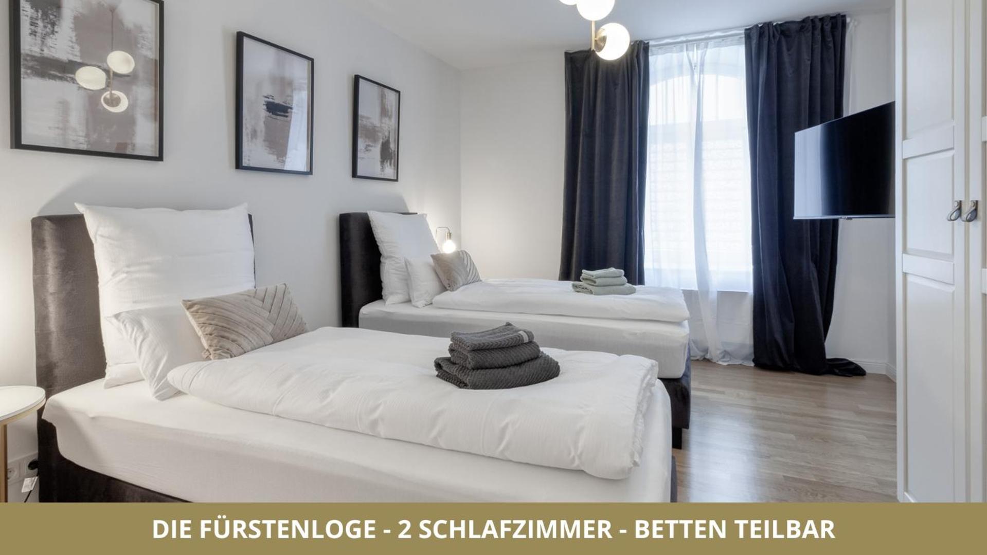 Neu Fewo Fuerstenloge 1-6 Pers Hinter Dem Markgraeflichen Opernhaus - 2 Schlafzimmer Mit Boxspringbetten 4 Einzel Oder 2 Doppelbetten, Balkon Und Einbaukueche, Barrierearm Bayreuth Exteriör bild